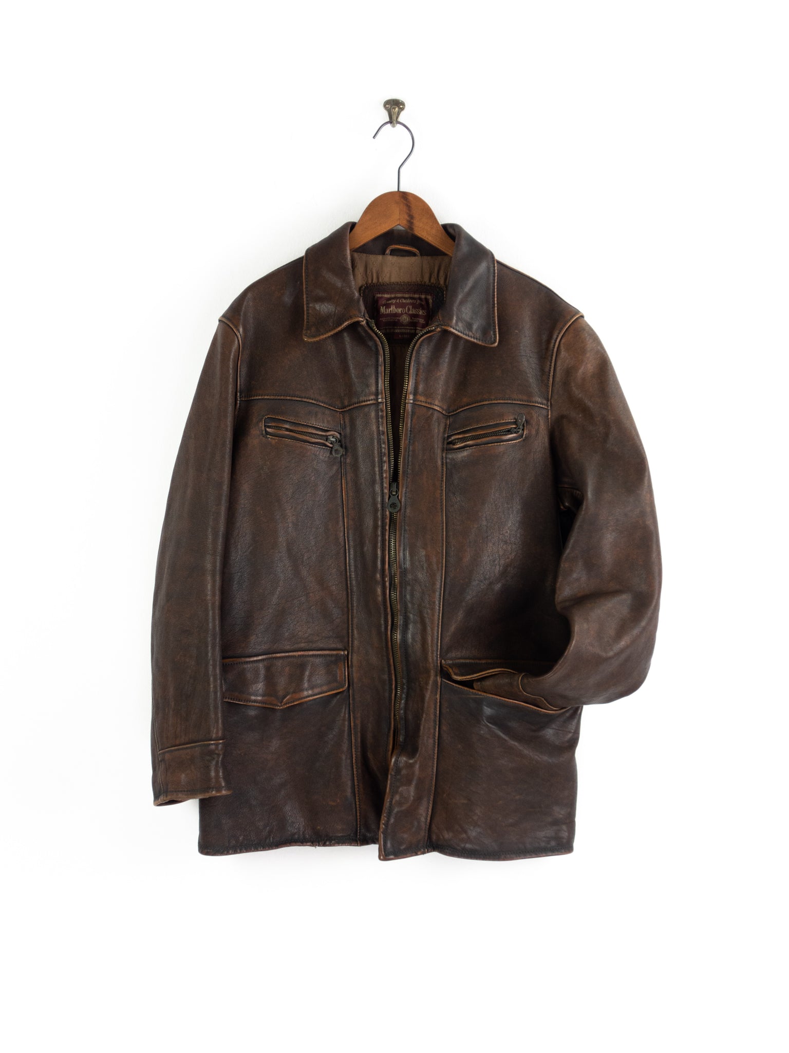 Marlboro Genuine Leather Jacket, Men's Fashion, Coats, Jackets and  Outerwear on Carousell